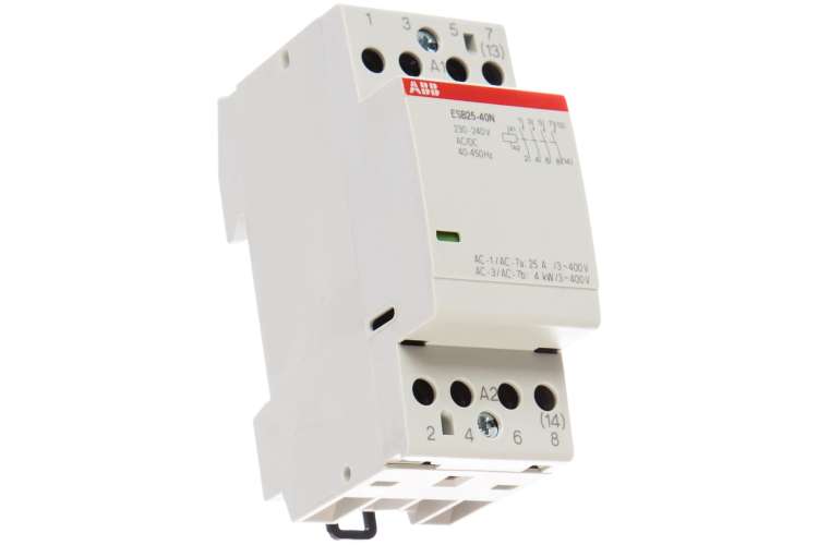 Контактор ABB ESB25-40N-06 модульный 25А АС-1, 4НО, катушка 230В AC/DC 1SAE231111R0640