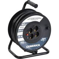 Катушка GENERICA УК50 с т/з 4 места 2P+PE/50м 3x1,5мм2 WKP20-16-04-50-G
