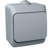 1-клавишный переключатель Schneider Electric ОП Этюд 10А IP44 серый BA10-046C