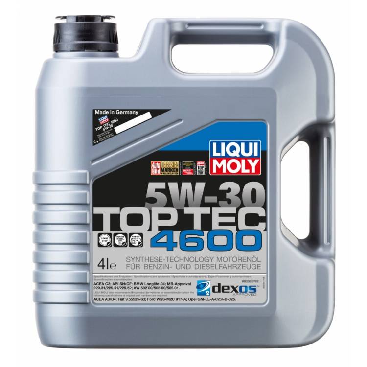 НС-синтетическое моторное масло, 4л LIQUI MOLY Top Tec 4600 5W-30 SN/CF; C3 3763