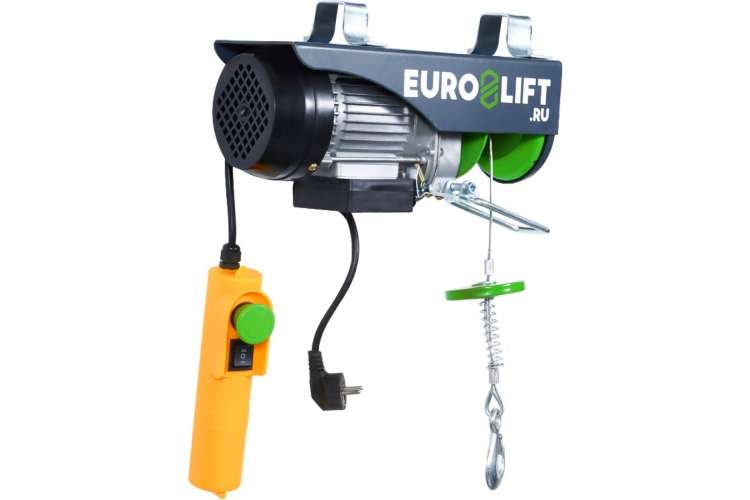 Электрическая стационарная лебедка EURO-LIFT РА-500А 250/500 кг, высота подъема 12/6 м, IP54 00002844