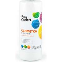 Сухая салфетка из вискозы Fun Clean универсальная, 25х40 см, 30 шт. в рулоне 6759