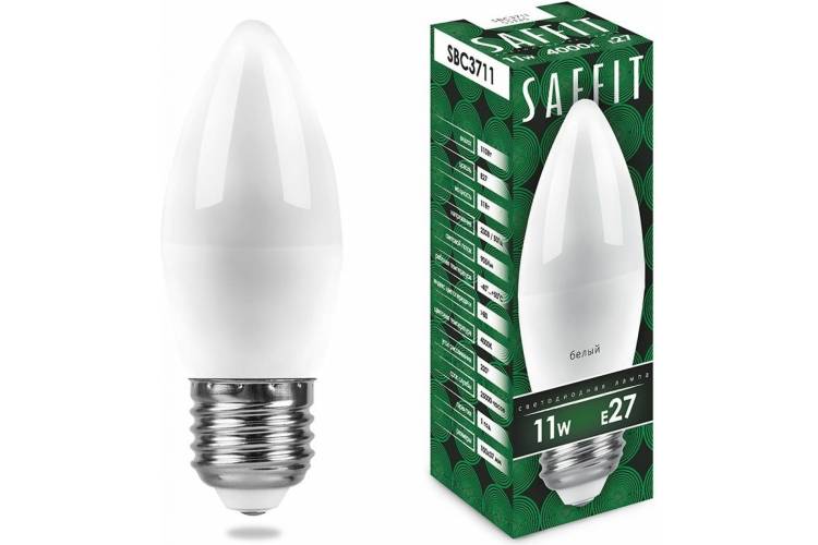 Светодиодная лампа SAFFIT 11W 230V E27 4000K, SBC3711 55135