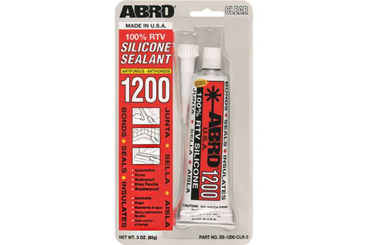 Силиконовый герметик ABRO 1200, прозрачный, 85г SS-1200-CLR-3