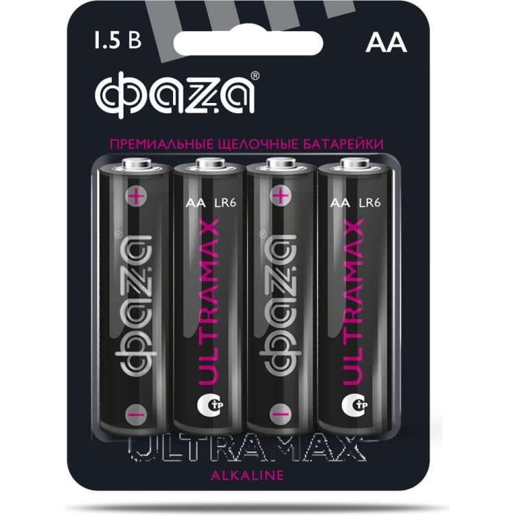 Элемент питания ФАZА алкалиновый AA/LR6 1.5В Ultra Max BL-4 5043022