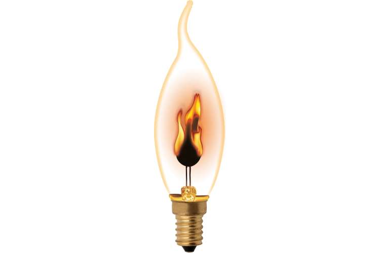 Лампа накаливания Uniel 3, RED-FLAME, E14, CL IL-N-CW35 UL-00002982