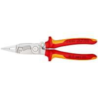 Электромонтажные клещи Knipex VDE, 6-в-1, зачистка: 0.75 - 1.5 + 2.5 мм, L-200 мм, KN-1396200SB