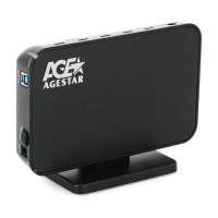 Внешний корпус AgeStar USB 3.0 3.5" SATAIII, черный, 3UB3A8-6G (BLACK)