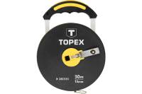 Геодезическая мерная лента Topex 30 м х 13 мм фиберглас закрытый корпус с ручкой 28C533