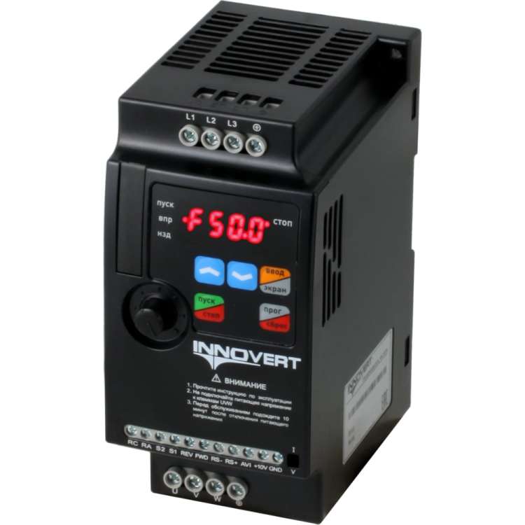 Преобразователь INNOVERT ISD mini PLUS, выходной ток 2.7 А 0,75 кВтx380 В ISD751M43E