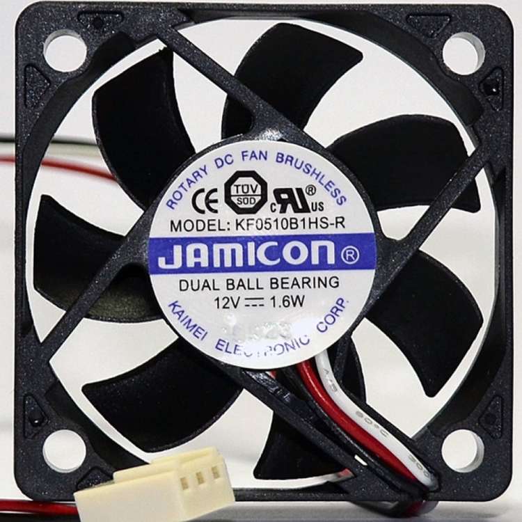 Вентилятор JAMICON KF0510B1HS 50х50х10 12В с разъемом 3 конт.TKP2510-3, тахометр С00039274