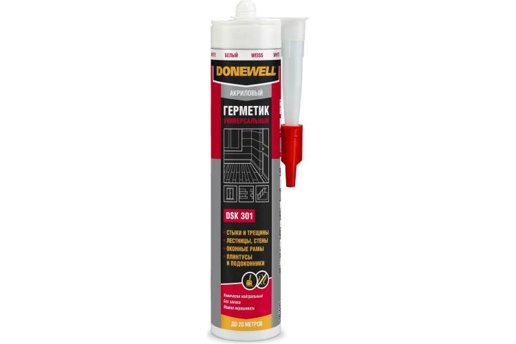 Акриловый герметик DONEWELL универсальный, белый, 260 мл DSK-301