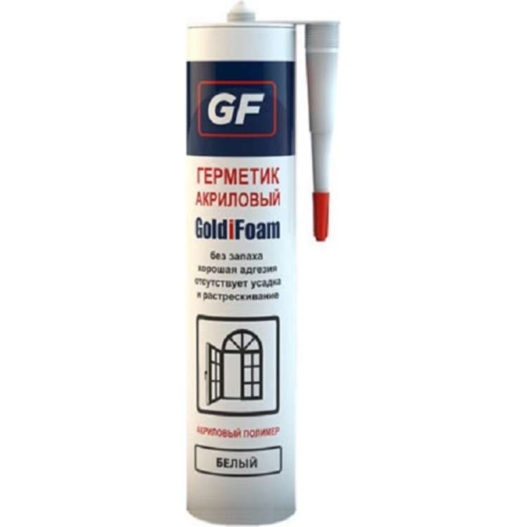 Герметик акриловый GoldiFoam белый 260 мл 2006