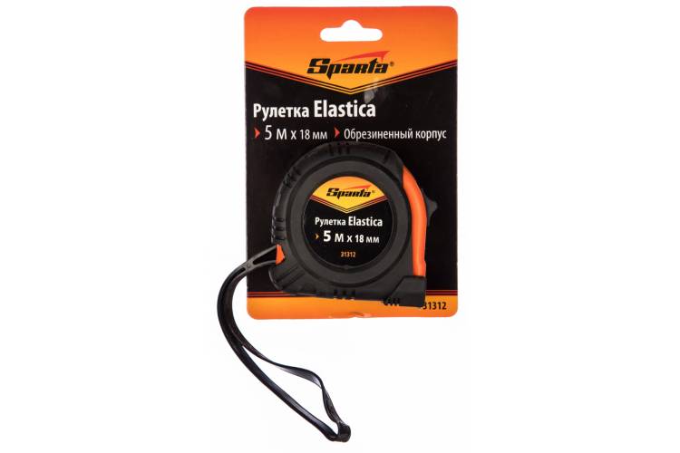 Рулетка 5 м х 18 мм Elastica SPARTA 31312