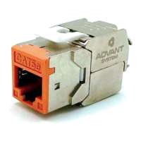 Экранированный модуль Advant Keystone 180 категории 5e с цветной вставкой, ADV5e-FKD8O