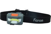 Налобный фонарь FERON с аккумулятором TH2301 3W 1COB USB IP44 60x35x45мм пластик 41680