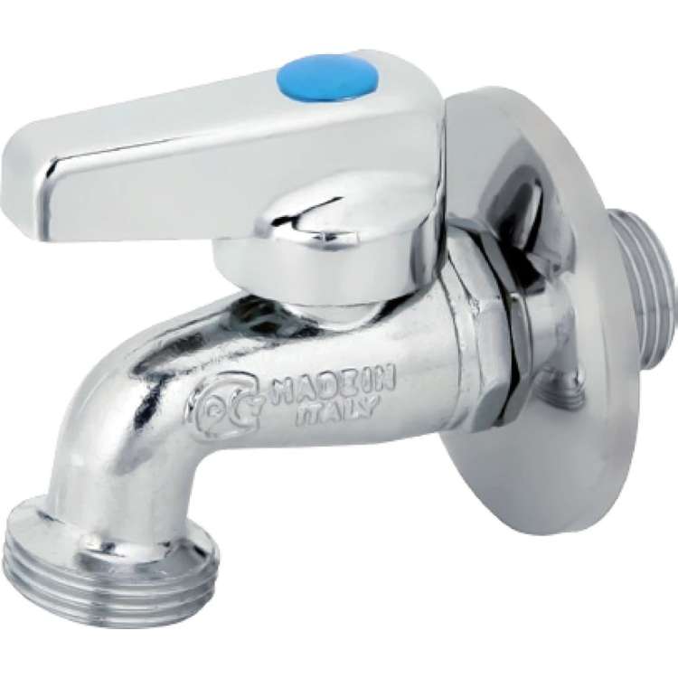 Mиникран шаровой для стиральной машины Bugatti хром, G1/2"x G3/4" арт.892 08920002