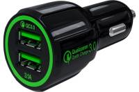 Автомобильное зарядное устройство Red Line Tech AC2-30 2 USB, Quick Charge 3.0, черный УТ000015783