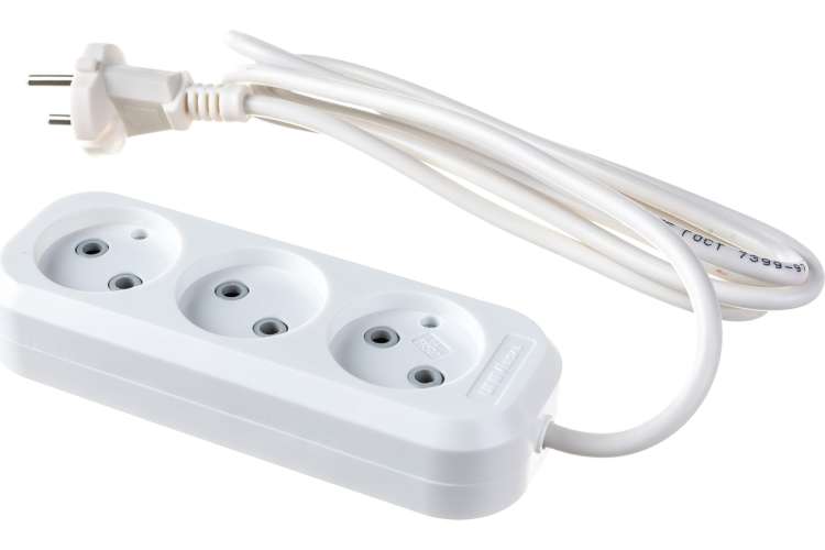 Удлинитель UNIVersal S-304 ПВС 3*1, 4 гнезда, с/з, выключатель 3м 9631990
