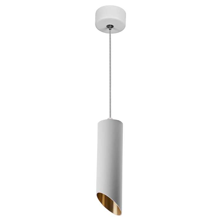 Потолочный светильник FERON ML1838 Barrel tilt на подвесе MR16 35W 230V, белый, золото 48044