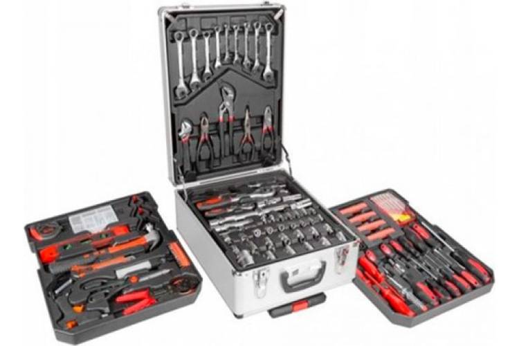 Набор инструмента WMC TOOLS 1/4"&1/2"DR 6 граней, 4-30мм Дорожный кейс 186 предметов WMC-186