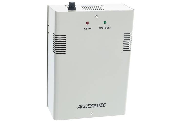 Источник вторичного электропитания ACCORDTEC резервированный 12В, 3А, защита АКБ ББП-30 исп.1