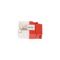 Модуль Keystone LANMASTER RJ45, кат.5e, UTP, 180 градусов, красный, LAN-OK45U5E/180P-RD