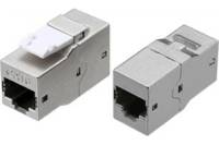 Проходной адаптер Hyperline CA2-KJ-C6-SH-BK (coupler), RJ-45(8P8C) формата Keystone Jack 444916
