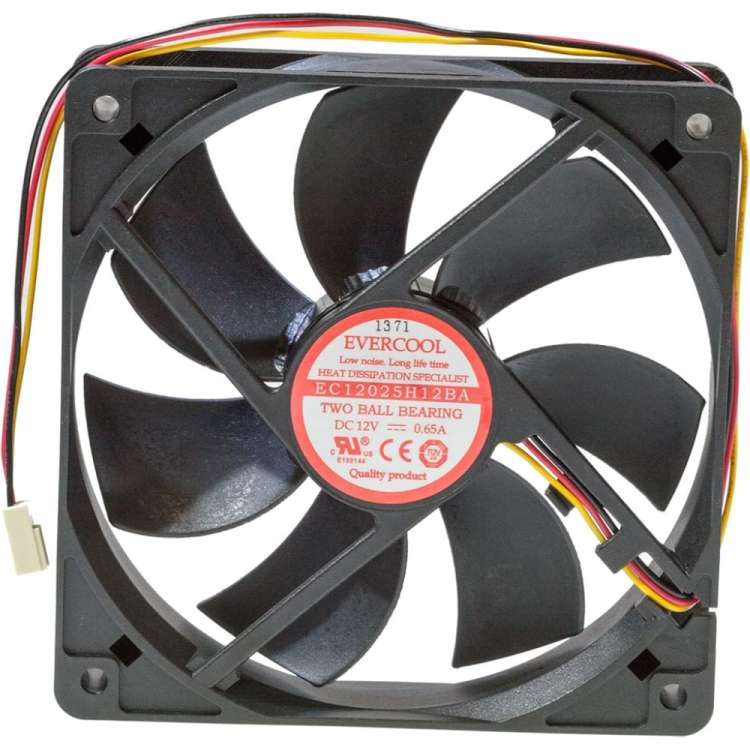 Осевой вентилятор охлаждения EVERCOOL 120x120x25 12b EC12025H12BA