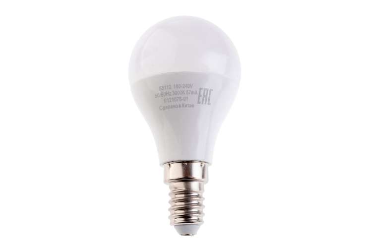 Лампа Gauss LED Elementary Шар 12W 880lm E14 3000K 53112