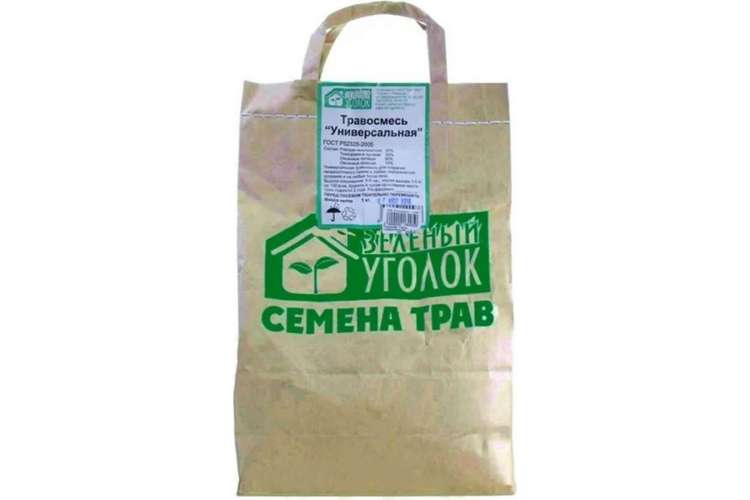 Семена газона Зеленый уголок травосмесь Универсальная, 1 кг 4660001290976