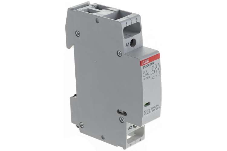 Контактор ABB ESB20-20N-01 модульный, 20А, АС-1, 2НО, катушка 24В AC/DC 1SBE121111R0120