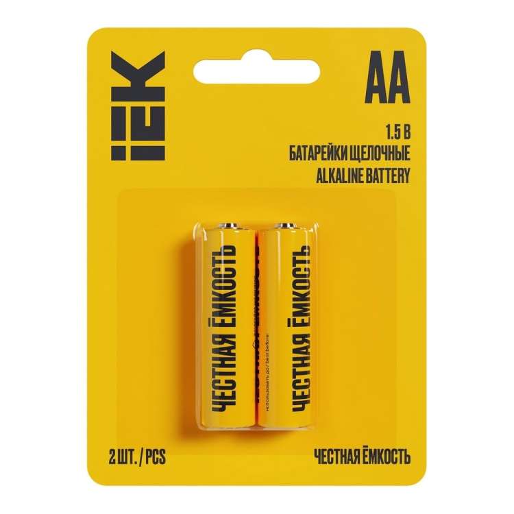 Щелочная батарейка IEK alkaline lr06/aa (2шт/блистер) ABT-LR06-OP-L02
