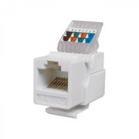 Модуль Keystone SUPRLAN Jack 8P8C /RJ-45/, UTP, Cat.5e. заделка без инструмента, белый 10-0312