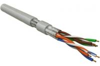 Кабель Hyperline UFTP4-C6-P26-IN-LSZH-GY-100 (100 м) витая пара, экранированная U/FTP, категория 6, 4 пары (26 AWG), многожильный (patch), LSZH, серый 243627