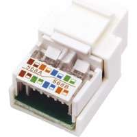 Модуль keystone REXANT jack rj-45(8p8c), utp, cat 5e, тип 180 градусов, белый 03-1011