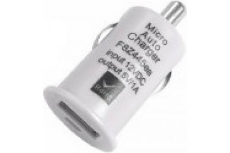 Автозарядка в прикуриватель REXANT USB АЗУ 5V, 1 000mA белая 18-1921