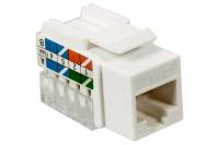Модуль TWT Keystone RJ45, Cat.5E, UTP, 90 градусов, белый TWT-OK45UTP/5E-WH