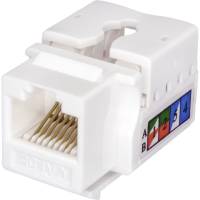 Модуль Keystone SUPRLAN Jack 8P8C /RJ-45/, UTP, Cat.5e. инструментальная заделка, белый 10-0313